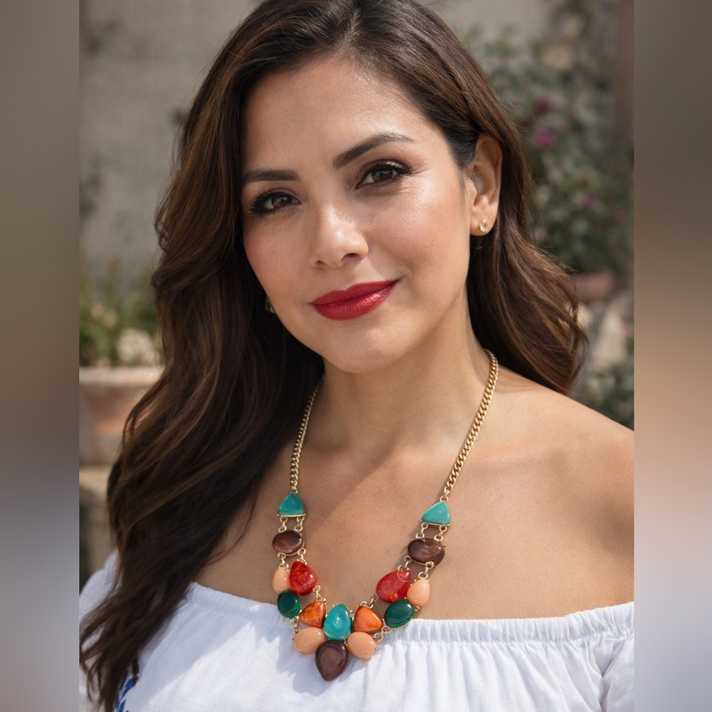 Kate Spade New York "Fine Art Charm" Statement Necklace